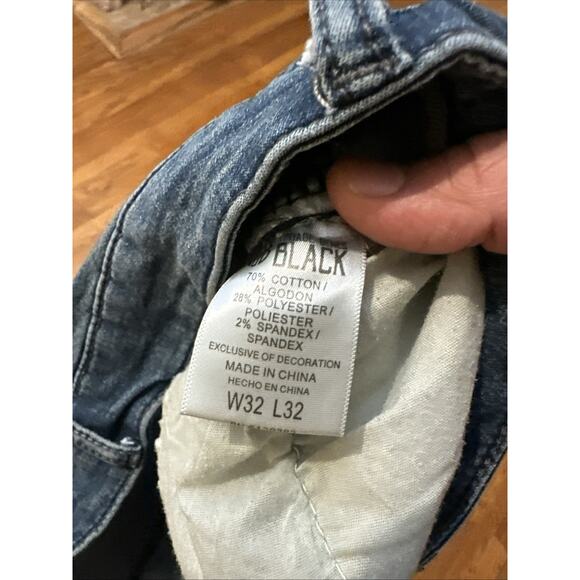 Vintage Genes Black Jeans Blue Skinny Fit 32x32 - Picture 6 of 8